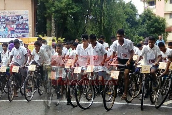ONGC kicked off bicycle race on Sunday